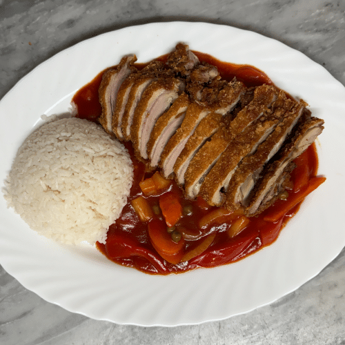Ente mit Gemüse & Ananas