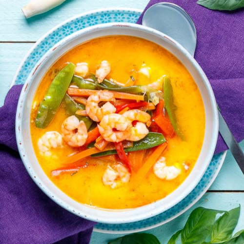 Garnelensuppe (Tom yum, scharf)
