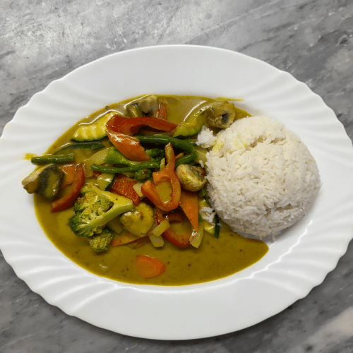 Gemüse mit China Curry (scharf)