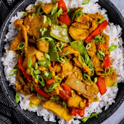 Gemüse mit China Curry (scharf)
