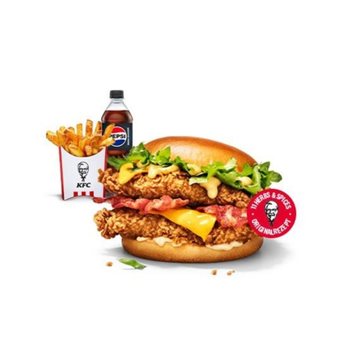 Double Cheese & Bacon Burger Menü