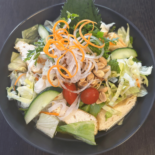Pho Tron Tofu - Reisbandnudeln Salat mit Tofu
