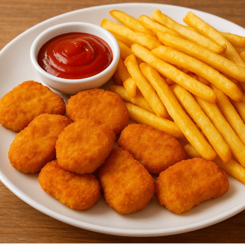 2x nuggets mit Pommes