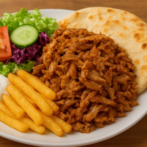Dönerteller mit Fladenbrot