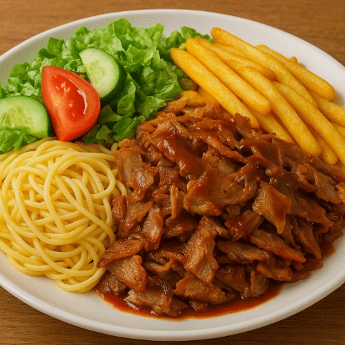 Dönerteller  mit Nudeln