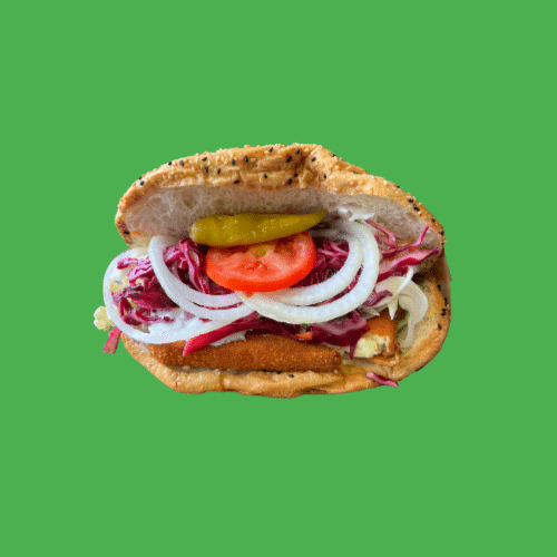 Gebratener Käse im Fladenbrot