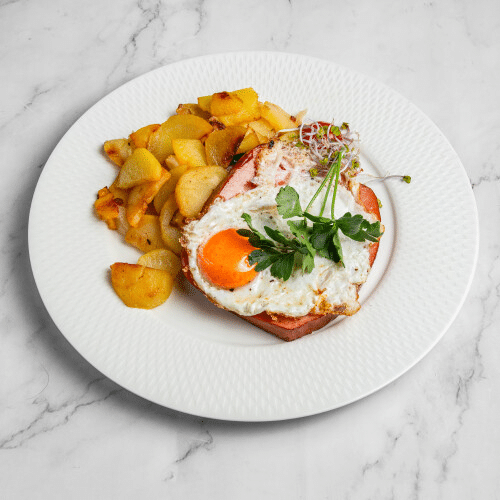Saftiger gebratener Fleischkäse