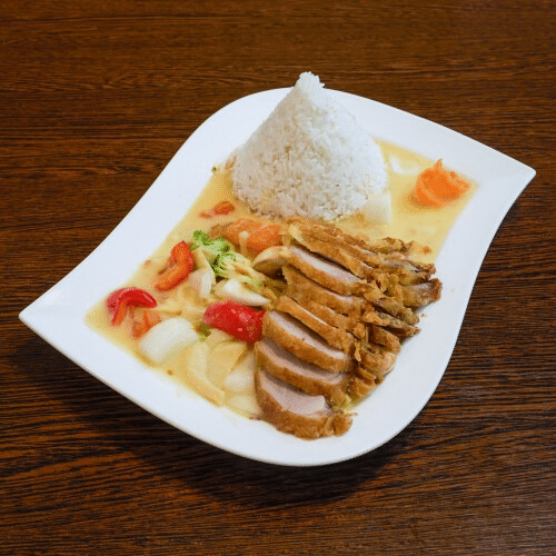 Gelber Curry mit knusprigem Entenbrustfilet