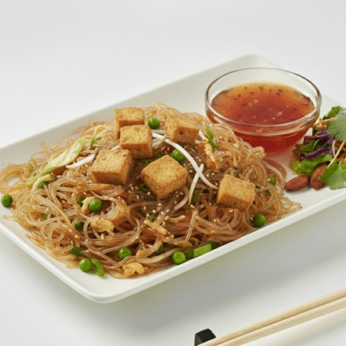 Gebratene Glasnudeln mit Tofu