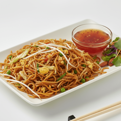 Gebratene Nudeln nur mit Gemüse