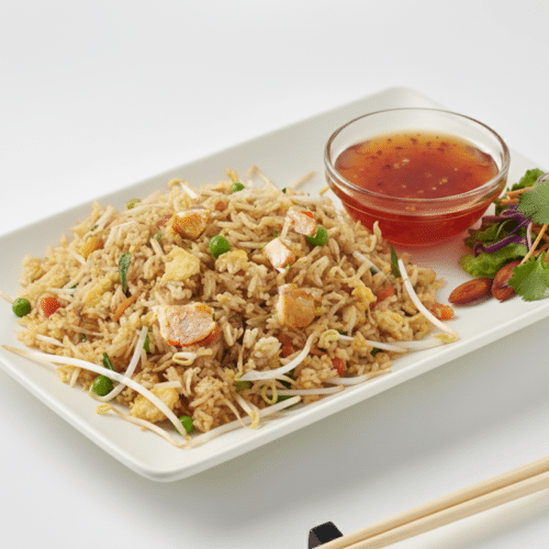 Gebratener Reis mit Hühnerfleisch