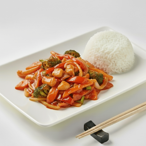 Hühnerfleisch Süß-Sauer