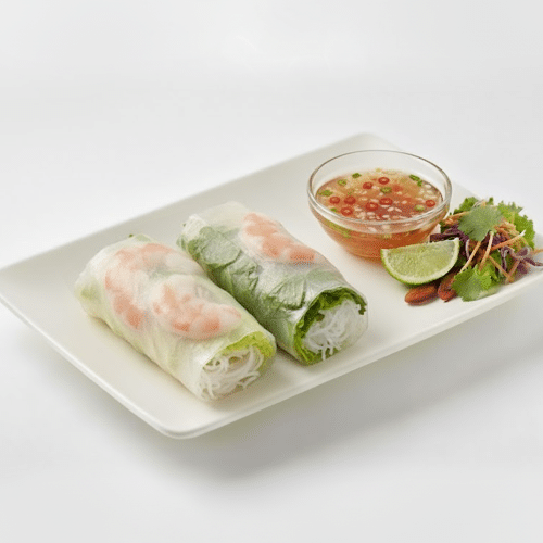 Nem Cuon mit Hühnerfleisch und Garnelen