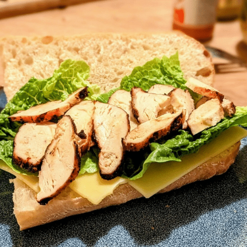 Croque Hähnchenfleisch