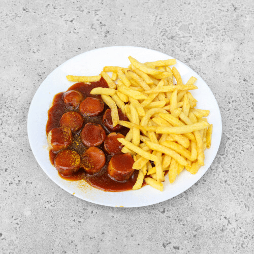 Currywurst mit Pommes frites
