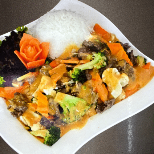 Curry-Rindfleisch (scharf)
