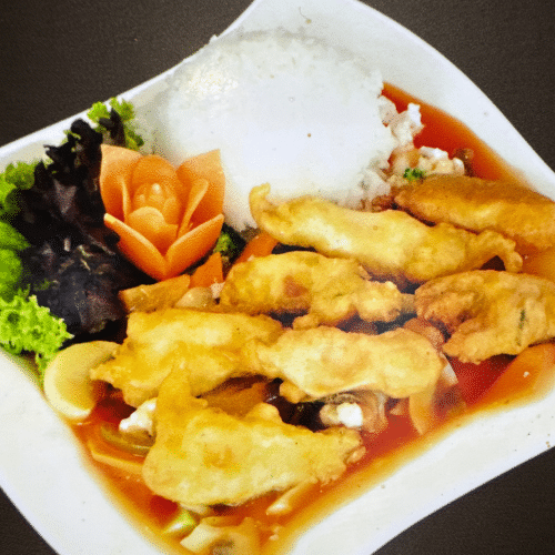 Curry-Seelachsfilet (scharf)