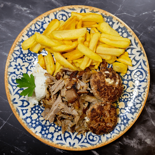 Gyros und kleines Bifteki