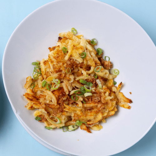Käsespätzle mit Röstzwiebeln
