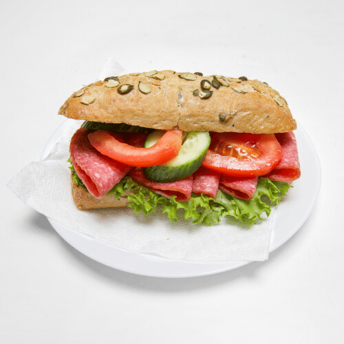 Sandwich Hähnchensalami