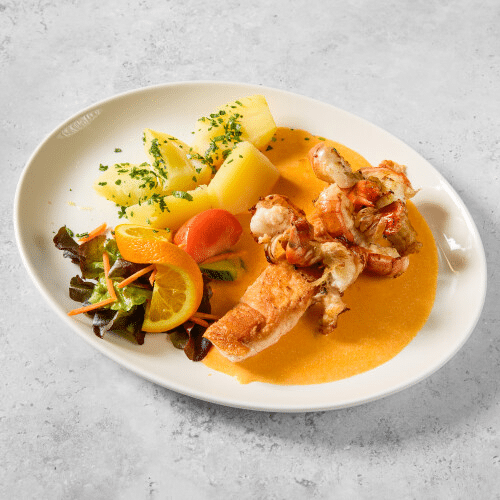 Lachsfilet & Scampi