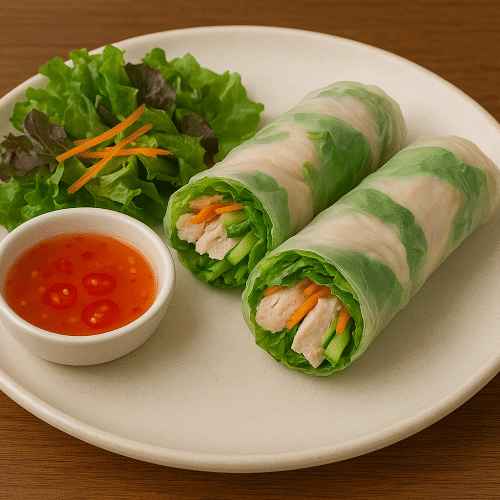 Sommerollen (2 Stück), Gỏi Cuốn , Frische Sommerrollen