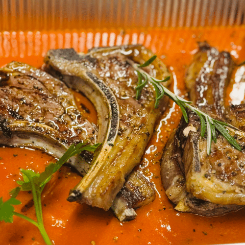 Lammkoteletts vom Lavasteingrill