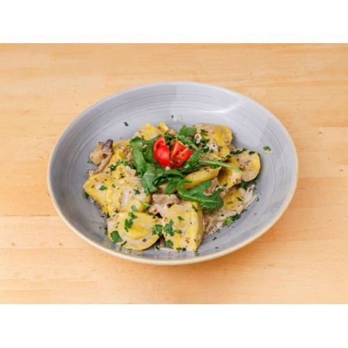 Ravioli di Porcini in Crema Tartufo