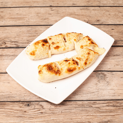 Pizzabrötchen mit Schinken und Käse