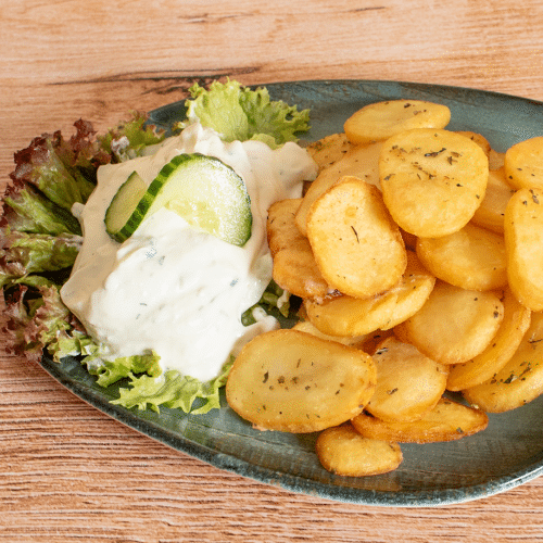 Knoblauchkartoffeln mit Tzatziki