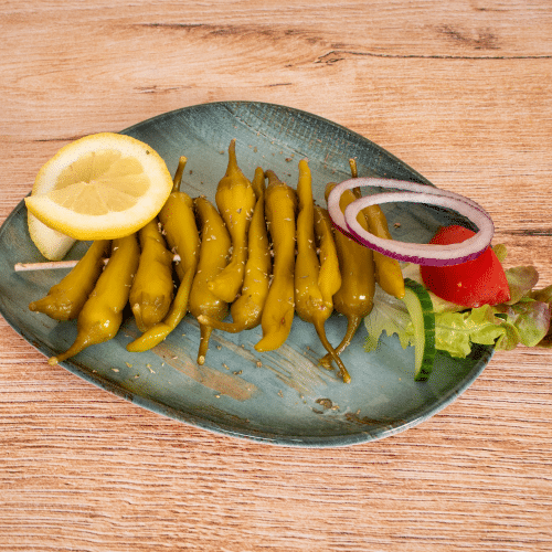 Peperonis am Spieß vom Grill (2 Stück)