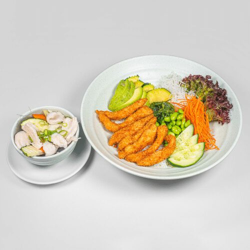 Crispy Chicken Bowl Combo Menü