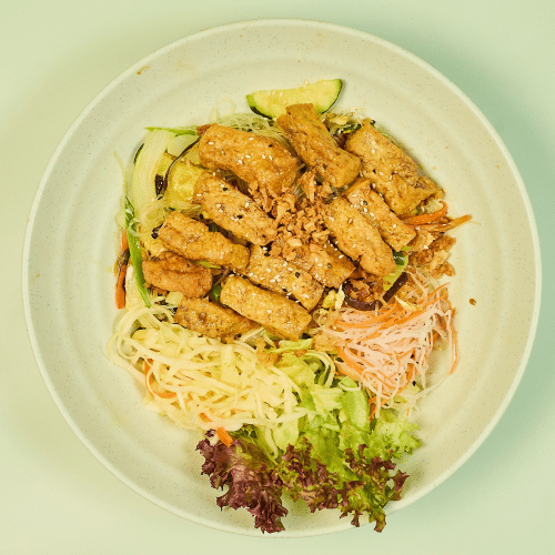 Gebratener Eierreis mit Tofu
