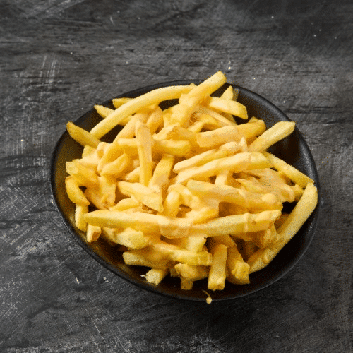 Pommes frites mit Cheddar-Cheesesauce