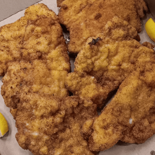 Schnitzelplatte Schwein mit Spätzle und Sauce (ca. 3 Personen)