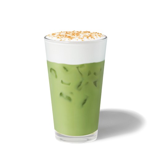 Toffee Nut Cream Iced Matcha Latte