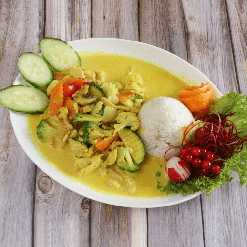 Curry Gericht mit Hühnerfleisch