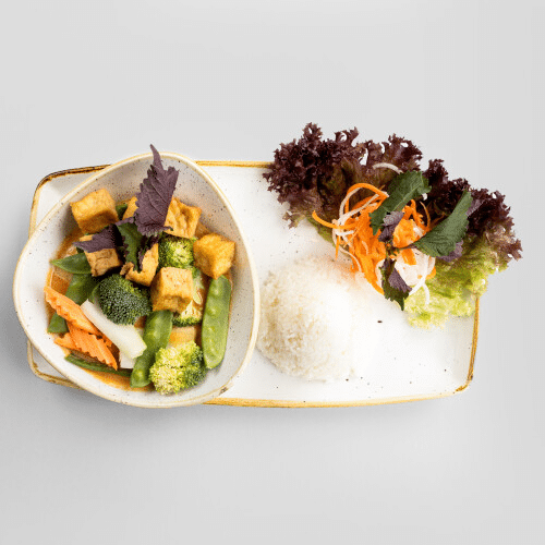 Erdnuss-Satay mit Tofu
