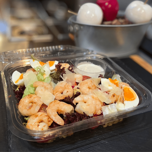 Caesar-Garnelen Salat
