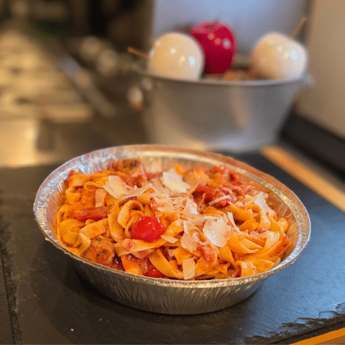 Pasta Hackfleischbällchen-Tomatensauce