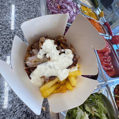 Döner Box mit Pommes frites