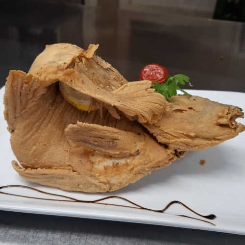 Gebackener halber Pfefferkarpfen