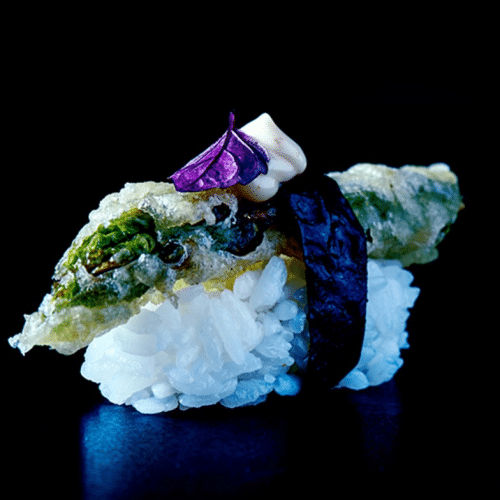 Creamy Tempura Spargel Nigiri (1 Stück)