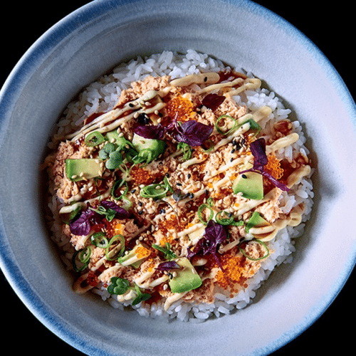 Pulled Spicy Lachs Donburi