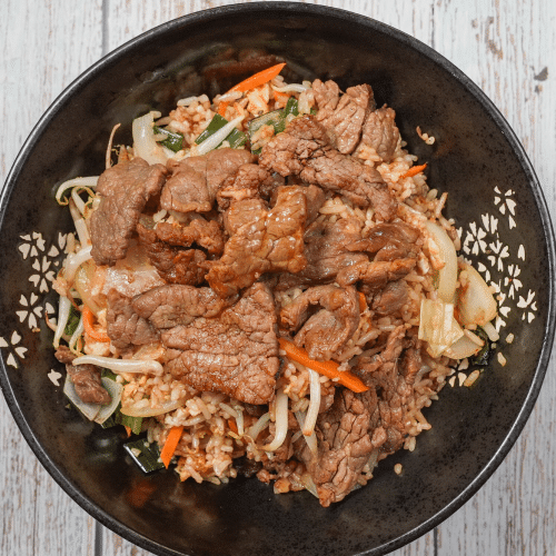 Gebratener Reis mit Rindfleisch