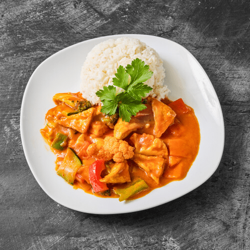 Gebratenes Mix Gemüse Curry