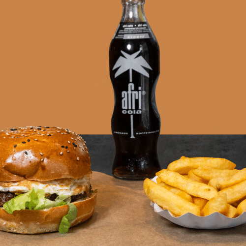 Spezial Platzwurst Burger - Menü