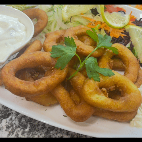 Calamari mit Beilage