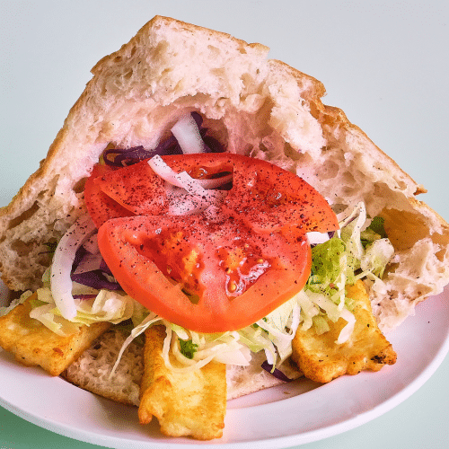 Halloumi im Brot