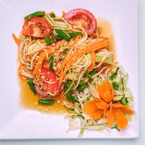 Thai Papaya Salat (leicht pikant)